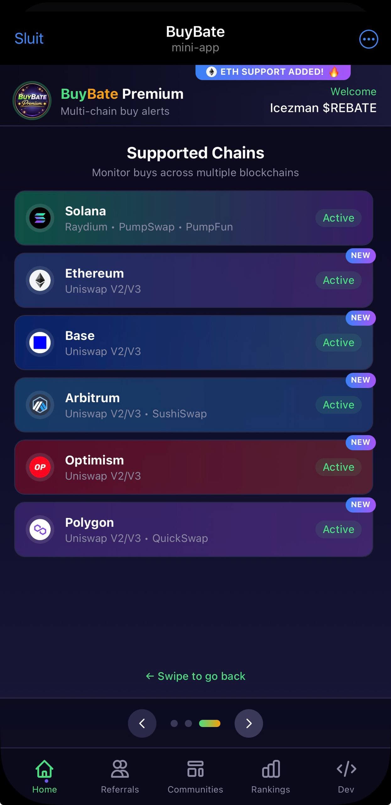 $REBATE - BuyBateBot Launches Multi-Chain EVM Support, Expanding Beyond Solana